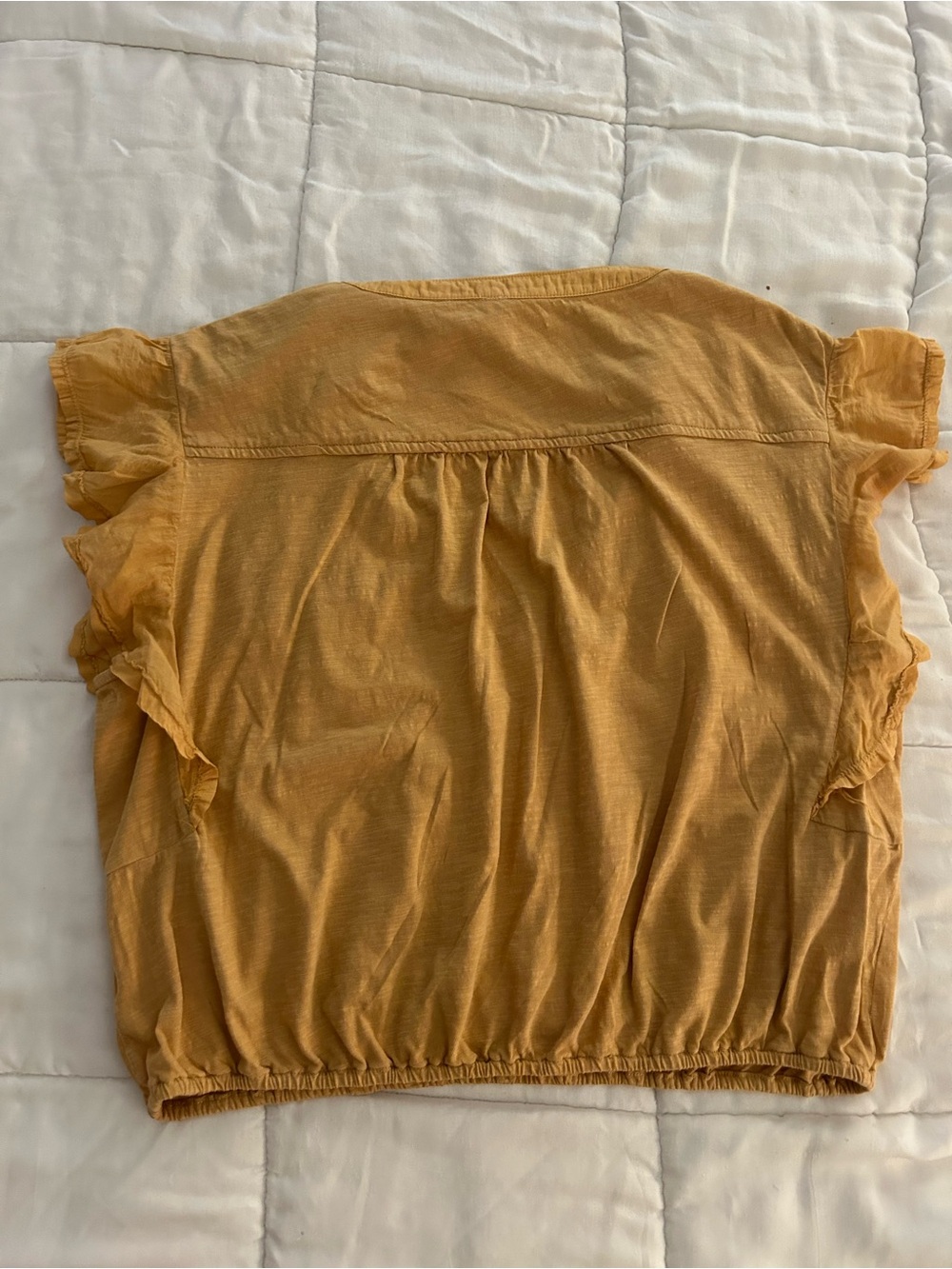 Anthropologie Button-Front Blouse in Mustard, size Large, good condition - Picture 3 of 5